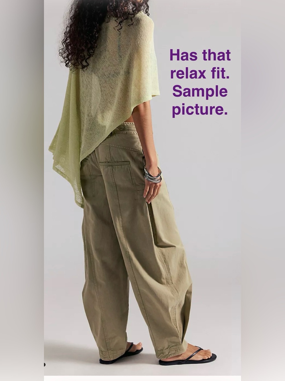 We The Free Women’s Olive-Green Utility Pants  with Button Detail Relaxed Fit